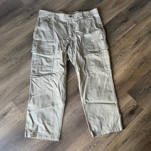 Duluth trading men’s 100% cotton cargo work pants size 42x30 - Picture 1 of 9